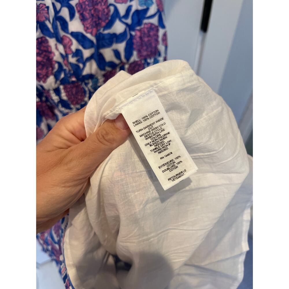 Vineyard Vines Printed Maxi Dress Hydrangea-White L - Picture 8 of 10
